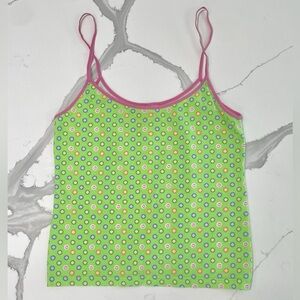 Y2K Vintage PINK Victoria's Secret Polka Dot Pink Dog Cami Tank Top, sz Medium